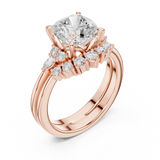 0.355 CT Cushion square Marquise &Round Lab Grown Diamond Ring | WOKE