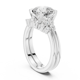 0.355 CT Cushion square Marquise &Round Lab Grown Diamond Ring | WOKE