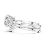 0.355 CT Cushion square Marquise &Round Lab Grown Diamond Ring | WOKE