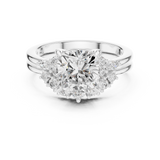0.355 CT Cushion square Marquise &Round Lab Grown Diamond Ring | WOKE