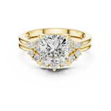 0.355 CT Cushion square Marquise &Round Lab Grown Diamond Ring | WOKE