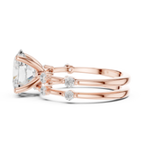 2.775 CT Oval  & Round Lab Grown Diamond Ring | WOKE