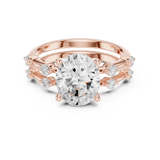 2.775 CT Oval  & Round Lab Grown Diamond Ring | WOKE