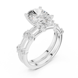 2.775 CT Oval  & Round Lab Grown Diamond Ring | WOKE