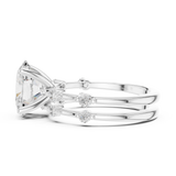 2.775 CT Oval  & Round Lab Grown Diamond Ring | WOKE