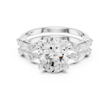2.775 CT Oval  & Round Lab Grown Diamond Ring | WOKE