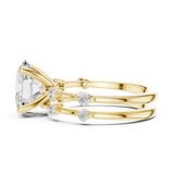 2.775 CT Oval  & Round Lab Grown Diamond Ring | WOKE