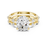 2.775 CT Oval  & Round Lab Grown Diamond Ring | WOKE