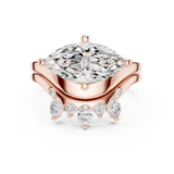 2.64 CT Marquise Oval  & Round Lab Grown Diamond Ring | WOKE