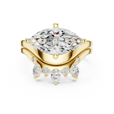 2.64 CT Marquise Oval  & Round Lab Grown Diamond Ring | WOKE