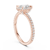 1.416 CT Pear  & Round Lab Grown Diamond Ring | WOKE