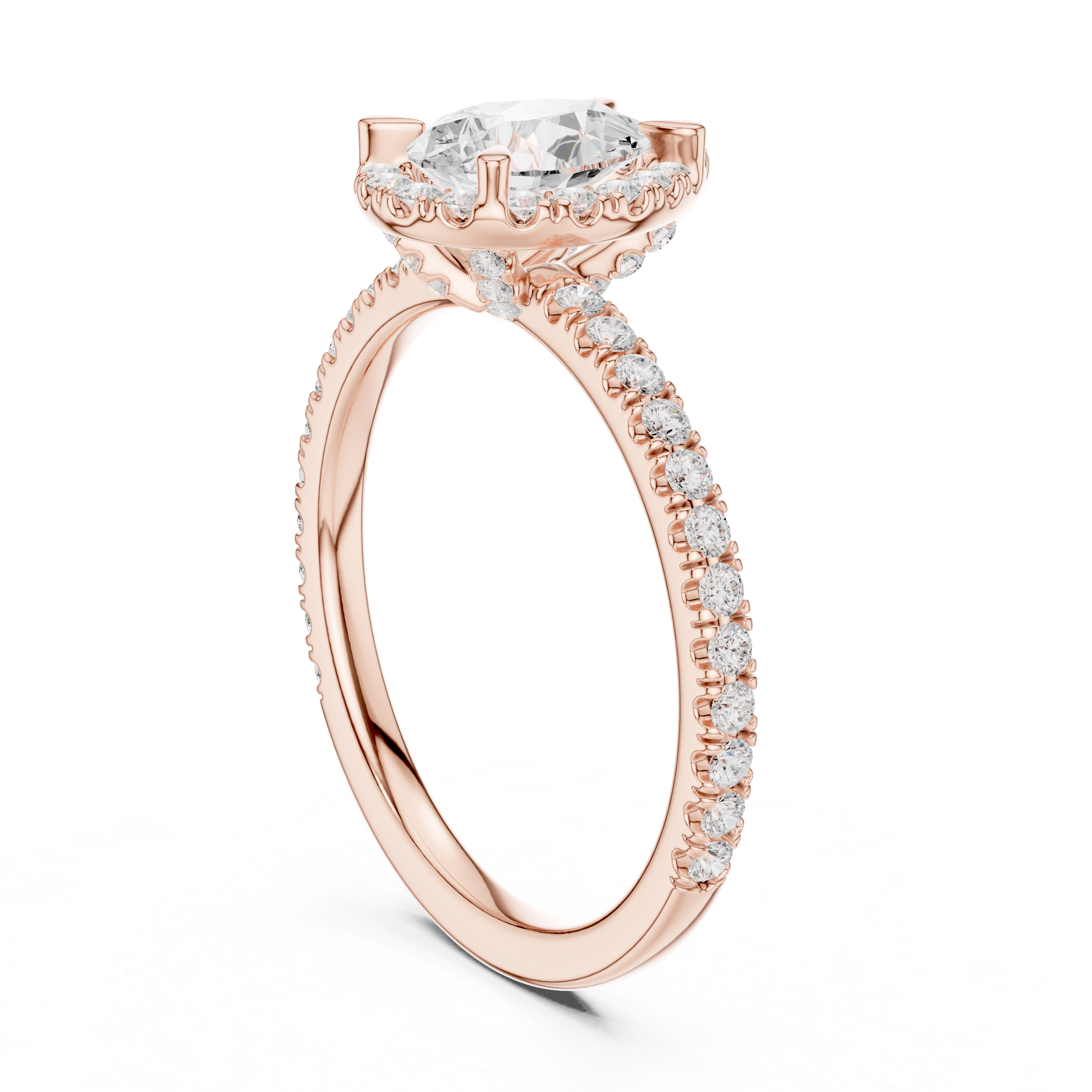 1.416 CT Pear  & Round Lab Grown Diamond Ring | WOKE