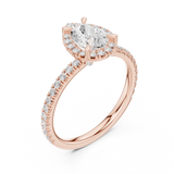 1.416 CT Pear  & Round Lab Grown Diamond Ring | WOKE