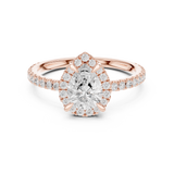 1.416 CT Pear  & Round Lab Grown Diamond Ring | WOKE