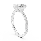 1.416 CT Pear  & Round Lab Grown Diamond Ring | WOKE