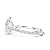 1.416 CT Pear  & Round Lab Grown Diamond Ring | WOKE
