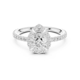 1.416 CT Pear  & Round Lab Grown Diamond Ring | WOKE