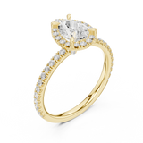 1.416 CT Pear  & Round Lab Grown Diamond Ring | WOKE