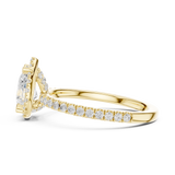 1.416 CT Pear  & Round Lab Grown Diamond Ring | WOKE