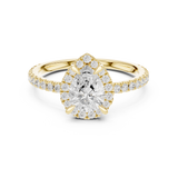 1.416 CT Pear  & Round Lab Grown Diamond Ring | WOKE