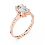 1.4 CT Oval Lab Grown Diamond Ring | WOKE