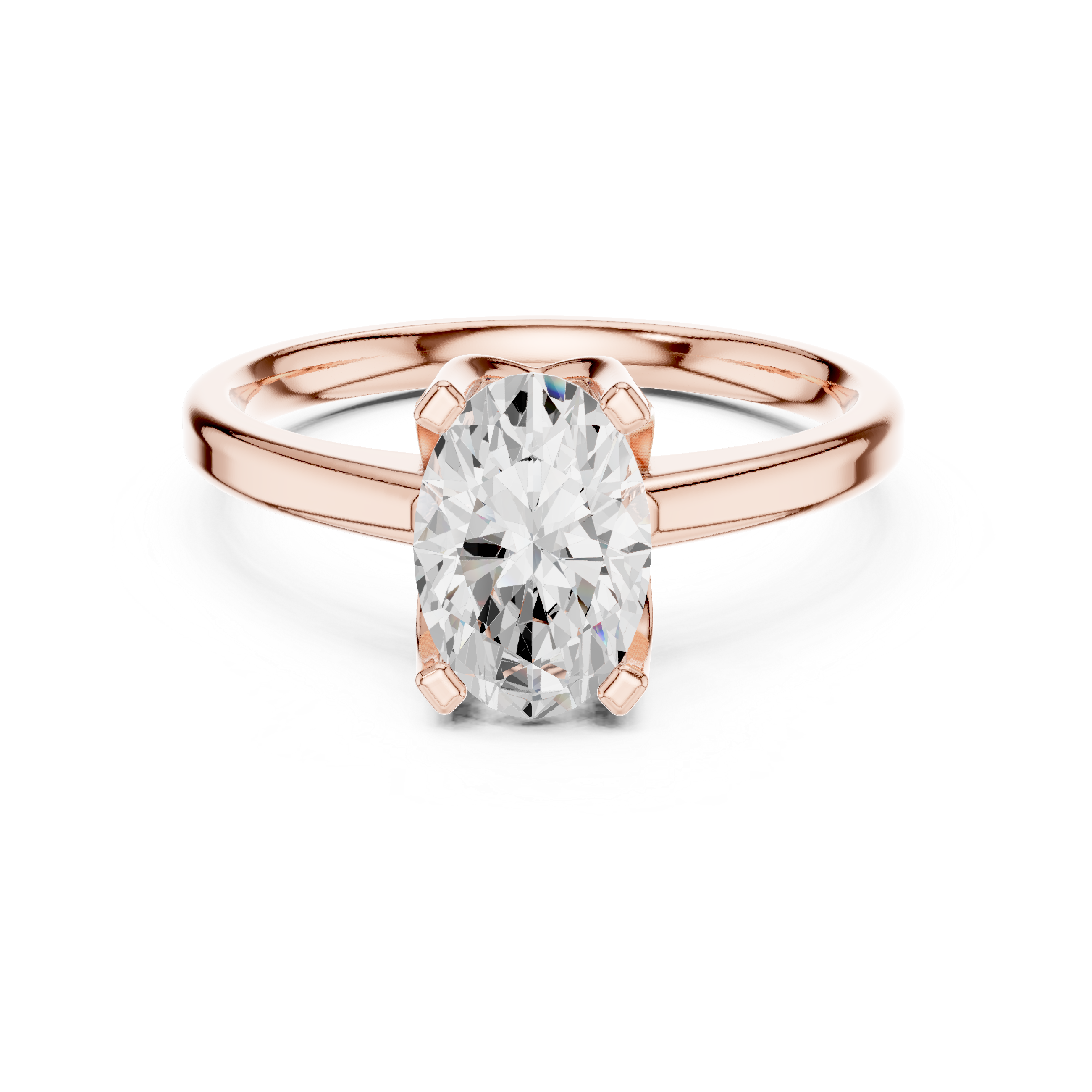 1.4 CT Oval Lab Grown Diamond Ring | WOKE