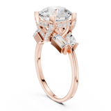 3.874 CT Baguette Pear & Round Lab Grown Diamond Ring | WOKE