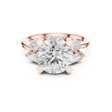 3.874 CT Baguette Pear & Round Lab Grown Diamond Ring | WOKE