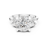 3.874 CT Baguette Pear & Round Lab Grown Diamond Ring | WOKE