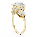 3.874 CT Baguette Pear & Round Lab Grown Diamond Ring | WOKE
