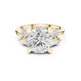 3.874 CT Baguette Pear & Round Lab Grown Diamond Ring | WOKE