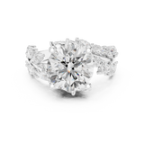 4.15 CT Marquise & Round Lab Grown Diamond Ring | WOKE