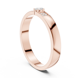 0.032 CT Oval &  Round Lab Grown Diamond Ring | WOKE