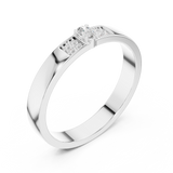 0.032 CT Oval &  Round Lab Grown Diamond Ring | WOKE