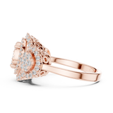 1.074 CT Round Lab Grown Diamond Ring | WOKE