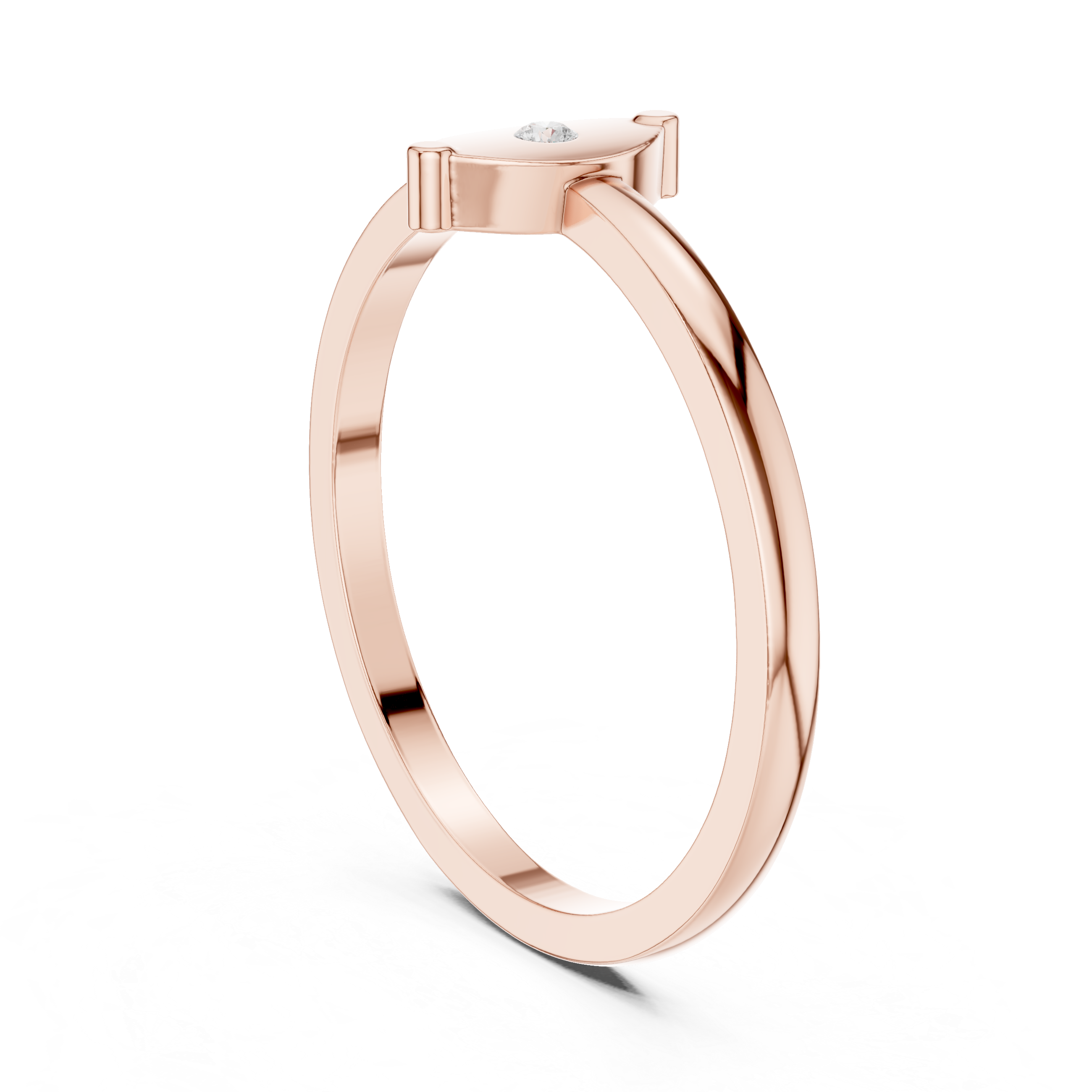 0.015 CT Round Lab Grown Diamond Ring | WOKE
