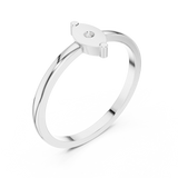 0.015 CT Round Lab Grown Diamond Ring | WOKE
