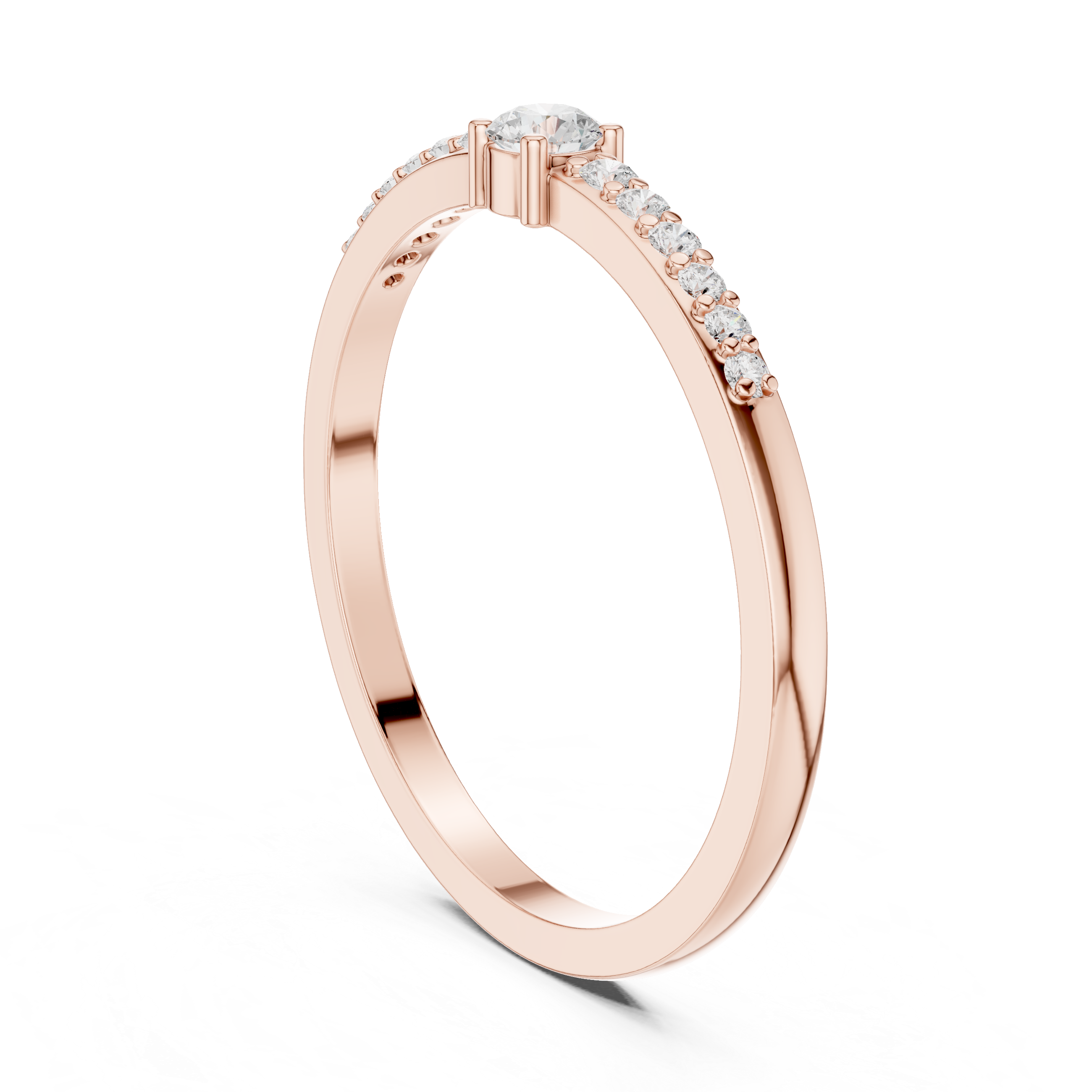 0.158 CT Round Lab Grown Diamond Ring | WOKE