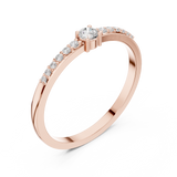 0.158 CT Round Lab Grown Diamond Ring | WOKE