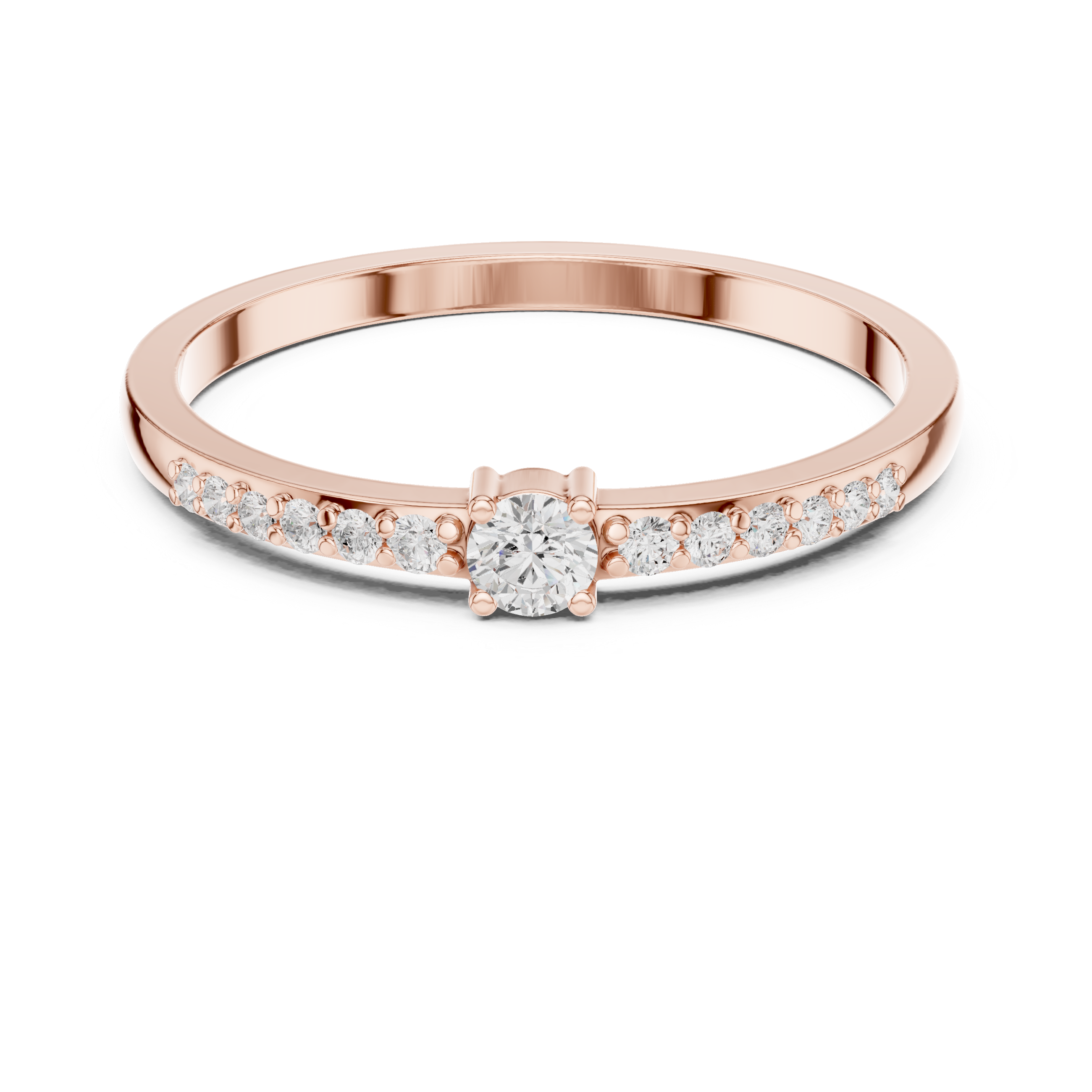 0.158 CT Round Lab Grown Diamond Ring | WOKE