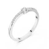 0.158 CT Round Lab Grown Diamond Ring | WOKE