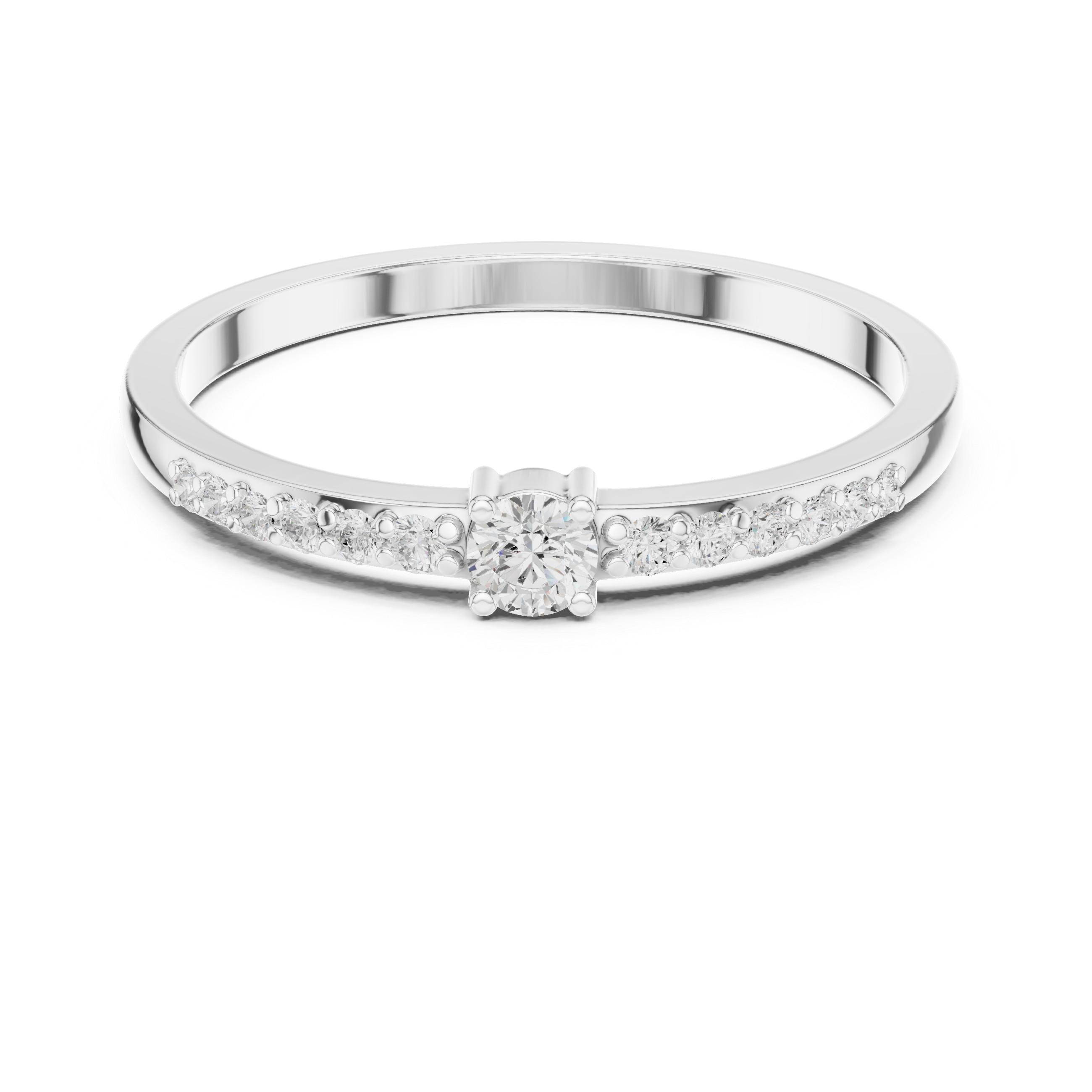 0.158 CT Round Lab Grown Diamond Ring | WOKE