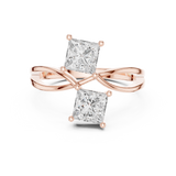 0.4096 CT Princess Lab Grown Diamond Ring | WOKE