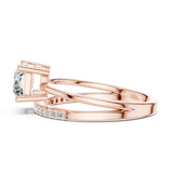 1.37 CT Radiant & Round Lab Grown Diamond Ring | WOKE