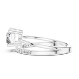 1.37 CT Radiant & Round Lab Grown Diamond Ring | WOKE