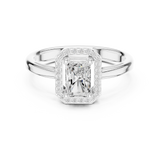 0.81 CT Radiant & Round Lab Grown Diamond Ring | WOKE