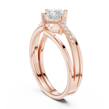 0.63 CT Princess & Round Lab Grown Diamond Ring | WOKE