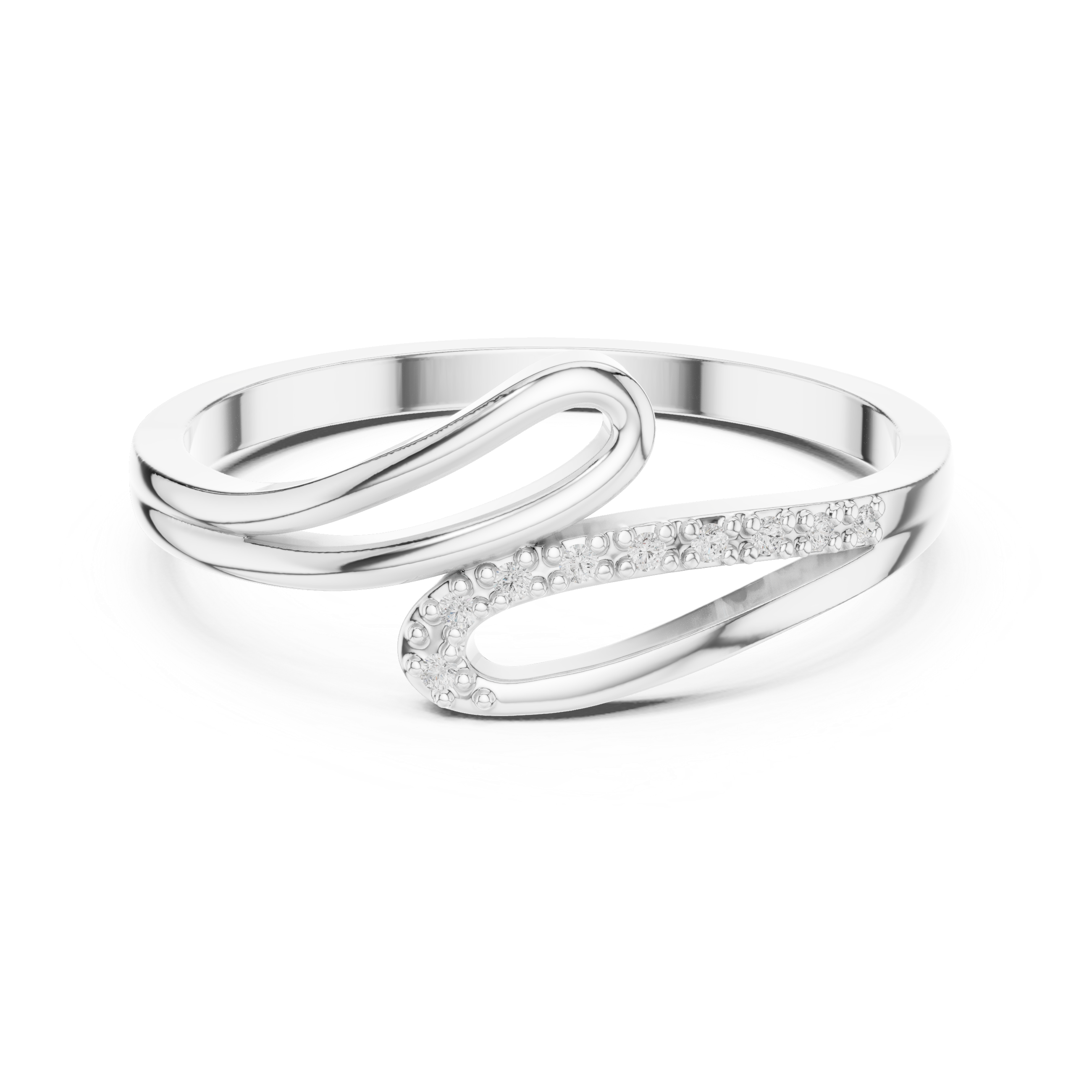 0.036 CT Princess & Round Lab Grown Diamond Ring | WOKE