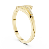 0.036 CT Princess & Round Lab Grown Diamond Ring | WOKE