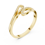 0.036 CT Princess & Round Lab Grown Diamond Ring | WOKE